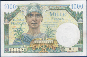 1000 francs Trésor Français type 1947