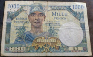 1000 francs Trésor Français type 1947