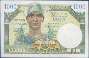 1000 francs Trésor Français type 1947