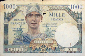 1000 francs Trésor Français type 1947