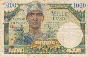 1000 francs Trésor Français type 1947