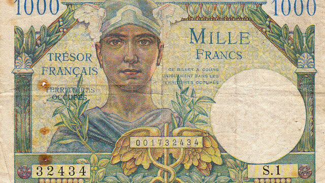 1000 francs Trésor Français type 1947