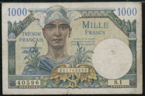 1000 francs Trésor Français type 1947