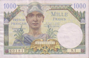 1000 francs Trésor Français type 1947