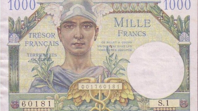 1000 francs Trésor Français type 1947