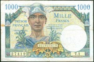 1000 francs Trésor Français type 1947