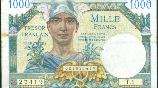 1000 francs Trésor Français type 1947