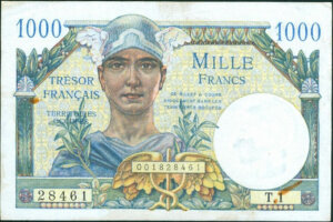 1000 francs Trésor Français type 1947