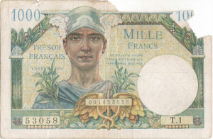 1000 francs Trésor Français type 1947