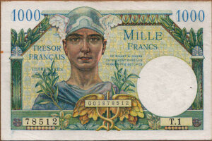 1000 francs Trésor Français type 1947