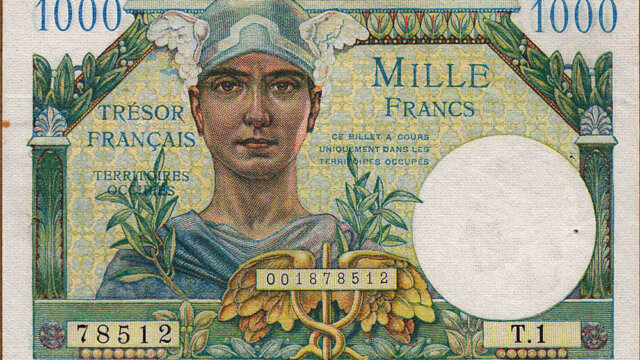 1000 francs Trésor Français type 1947