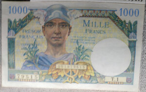 1000 francs Trésor Français type 1947