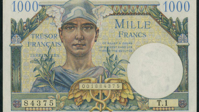 1000 francs Trésor Français type 1947