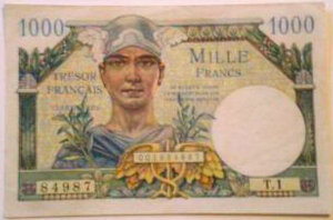 1000 francs Trésor Français type 1947