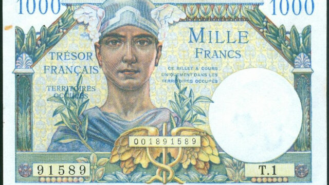 1000 francs Trésor Français type 1947