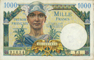 1000 francs Trésor Français type 1947