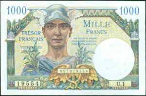 1000 francs Trésor Français type 1947