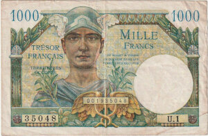 1000 francs Trésor Français type 1947