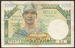 1000 francs Trésor Français type 1947