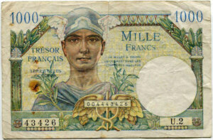 1000 francs Trésor Français type 1947