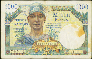 1000 francs Trésor Français type 1947