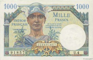 1000 francs Trésor Français type 1947