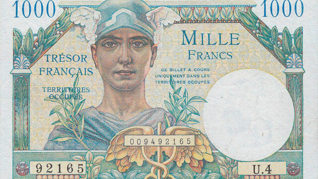 1000 francs Trésor Français type 1947