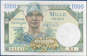 1000 francs Trésor Français type 1947