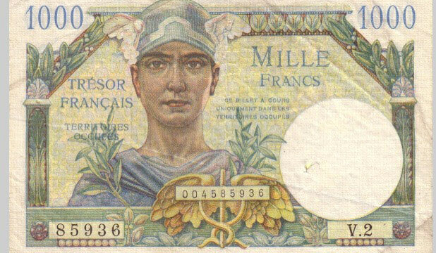 1000 francs Trésor Français type 1947