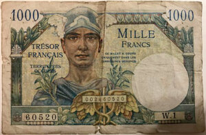 1000 francs Trésor Français type 1947