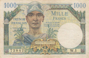 1000 francs Trésor Français type 1947