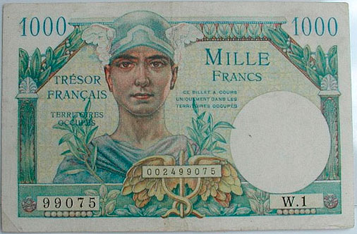 1000 francs Trésor Français type 1947