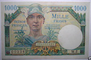 1000 francs Trésor Français type 1947