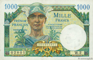 1000 francs Trésor Français type 1947