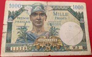 1000 francs Trésor Français type 1947