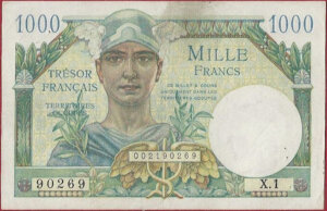 1000 francs Trésor Français type 1947