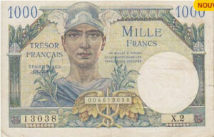 1000 francs Trésor Français type 1947