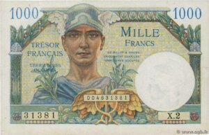 1000 francs Trésor Français type 1947