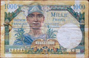 1000 francs Trésor Français type 1947