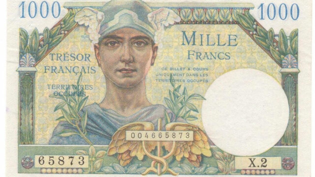 1000 francs Trésor Français type 1947