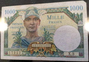 1000 francs Trésor Français type 1947