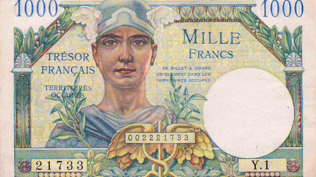 1000 francs Trésor Français type 1947