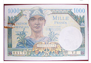 1000 francs Trésor Français type 1947