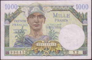 1000 francs Trésor Français type 1947