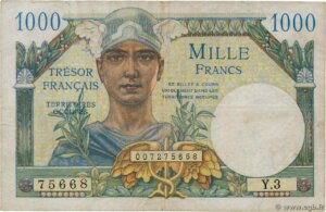 1000 francs Trésor Français type 1947