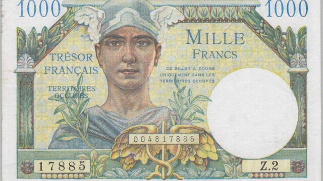 1000 francs Trésor Français type 1947