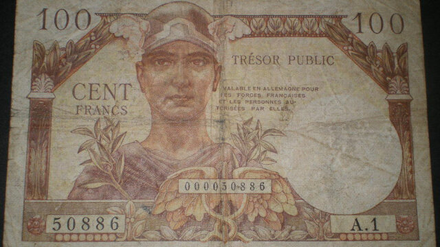 100 francs Trésor Public type 1955