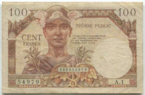 100 francs Trésor Public type 1955