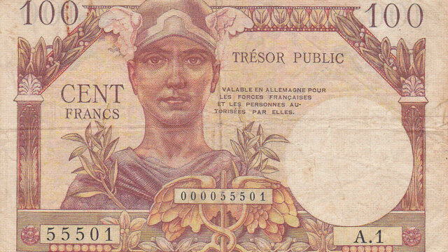 100 francs Trésor Public type 1955