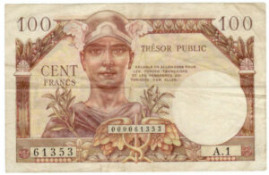 100 francs Trésor Public type 1955